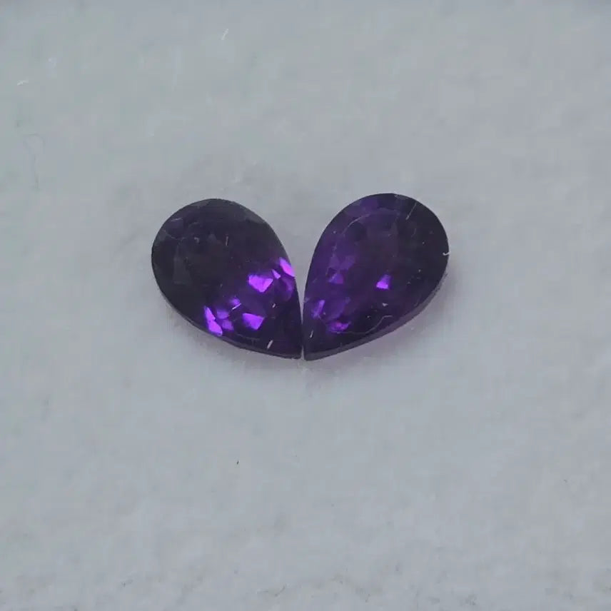 [BUNJANG] Amethyst Loose Gemstones (2 pcs) / 자수정 나석 두톨