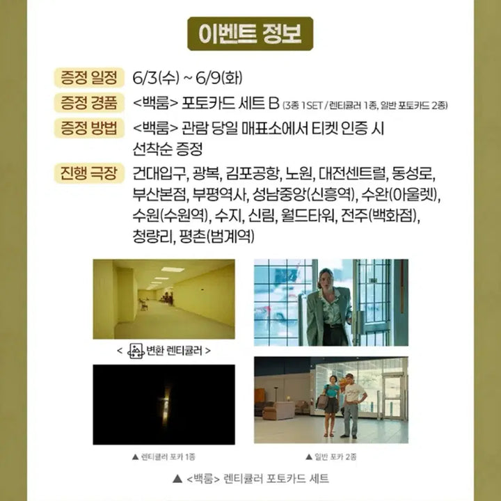 [BUNJANG] Baekroom 2nd Week Lenticular Photocard Set B Goods / [미개봉] 백룸 2주차 특전 렌티큘러 포토카드 세트 B 굿즈