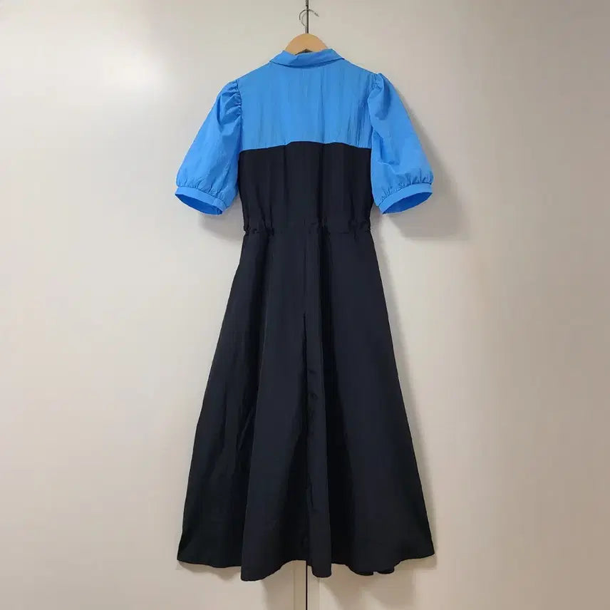 [BUNJANG] Color-Blocked Anorak Shirt Dress / 배색 아노락 셔츠 원피스 66~66반 (새상품)