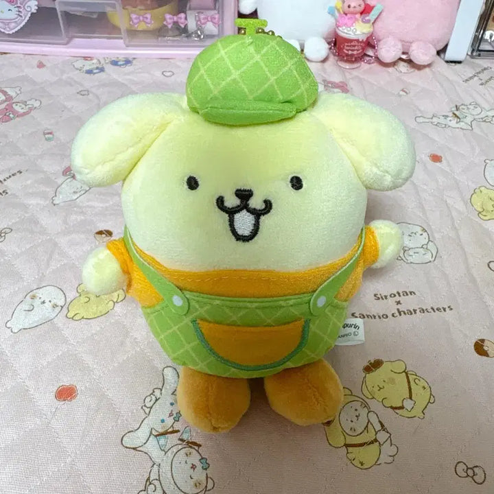 [BUNJANG] Sanrio Pompompurin Marui Pop-up Melon Muneugurumi Plush Keyring / 폼폼푸린 마루이 팝업 멜론 무뉴구루미 인형 키링
