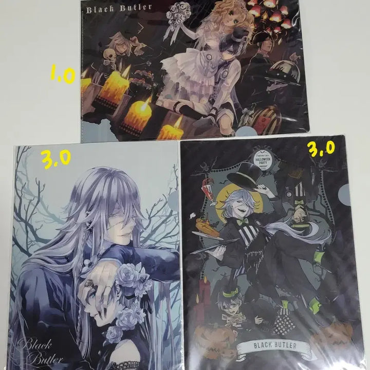 [BUNJANG] Black Butler Undertaker Bitter Rabbit Clear Poster, Can Badge, Photocard Set / 흑집사 언더테이커 비터레빗 클리어포스터 캔뱃지 포카 등