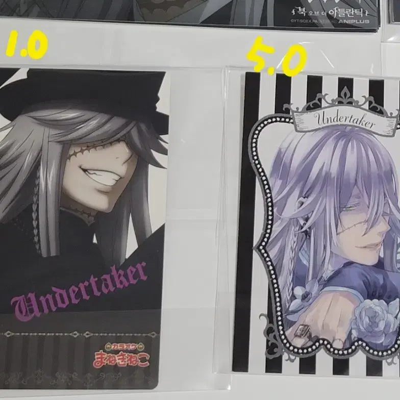 [BUNJANG] Black Butler Undertaker Bitter Rabbit Clear Poster, Can Badge, Photocard Set / 흑집사 언더테이커 비터레빗 클리어포스터 캔뱃지 포카 등