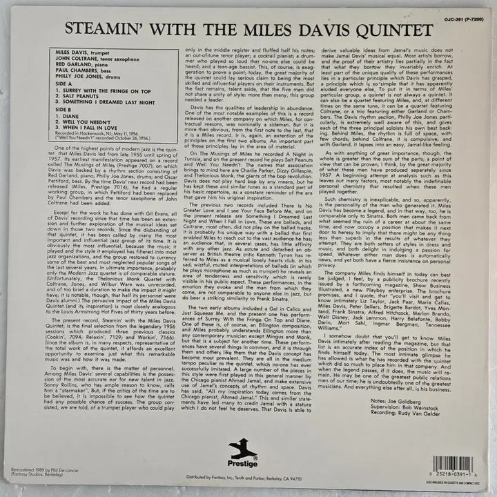[BUNJANG] Miles Davis - Steamin&