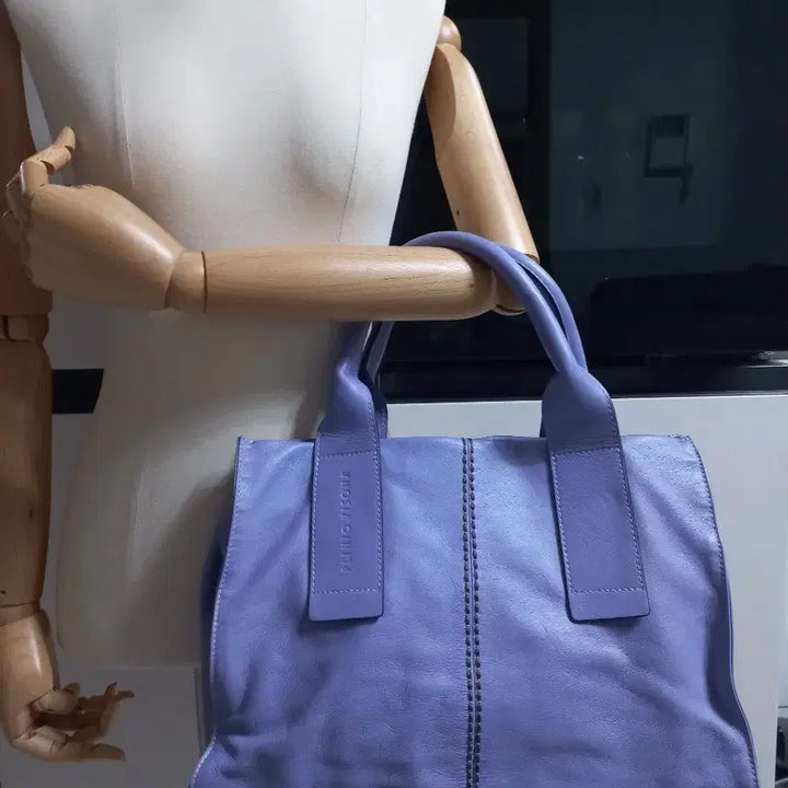 [BUNJANG] Plinio Visona Lambskin Tote Bag Lavender Purple / 정품. 플리니오비조나 램스킨 토트백. 라벤더퍼플