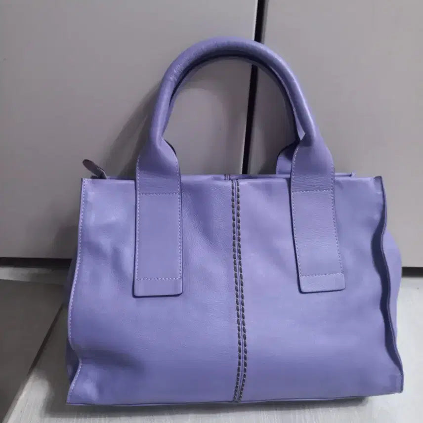 [BUNJANG] Plinio Visona Lambskin Tote Bag Lavender Purple / 정품. 플리니오비조나 램스킨 토트백. 라벤더퍼플