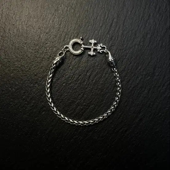 [BUNJANG] 925 Vintage Horseshoe Cross Bracelet / 925 빈티지 크로스 말굽 팔찌