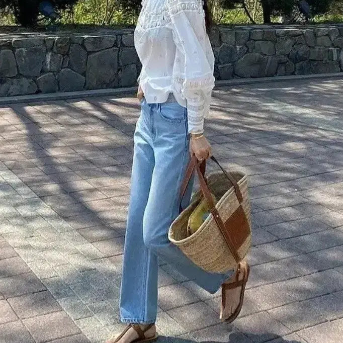 [BUNJANG] GoGirl Boydenim Light Wash Jeans Size 2 (M) / 고걸 보이데님 연청 2사이즈 (M)