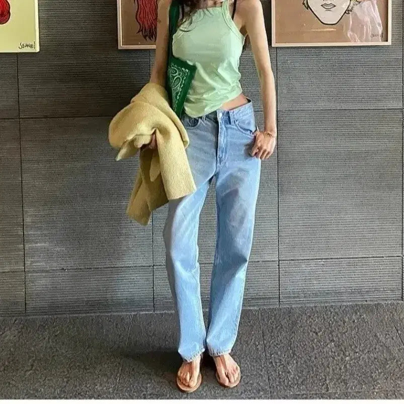 [BUNJANG] GoGirl Boydenim Light Wash Jeans Size 2 (M) / 고걸 보이데님 연청 2사이즈 (M)