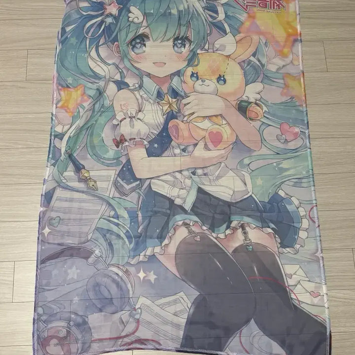[BUNJANG] Hatsune Miku Fabric Poster Tapestry (Official Goods) / 하츠네 미쿠 하남 팝업 패브릭 포스터 태피스트리 공식 굿즈