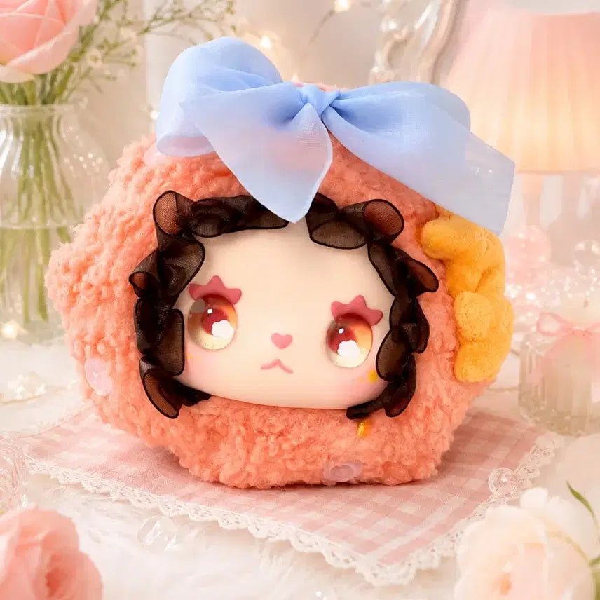 [BUNJANG] Emma Floral Ribbon Keyring Doll / 러블리 엠마 플로럴 플라워 엠마 머리 예쁜눈 키링 인형