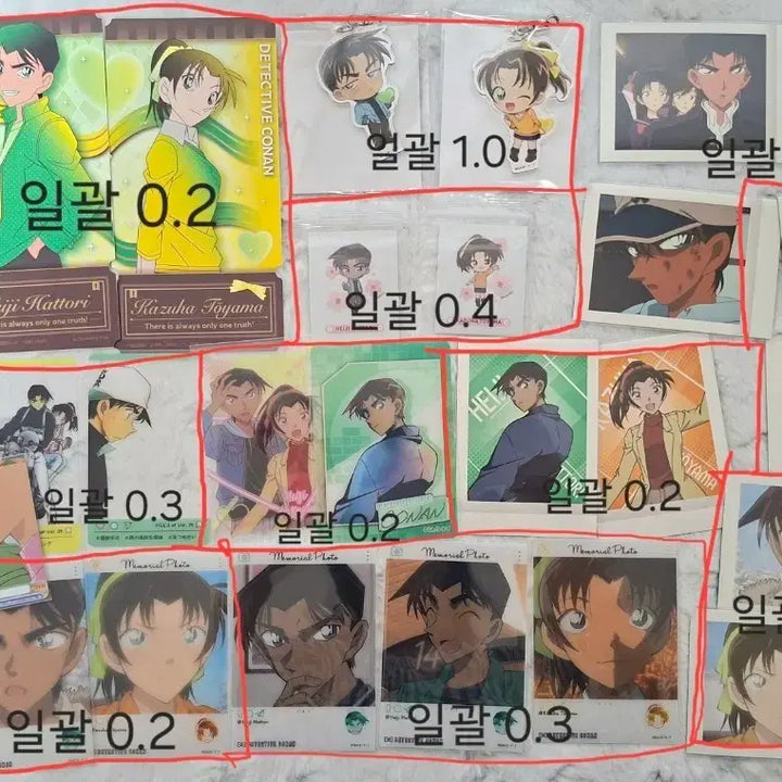 [BUNJANG] Detective Conan Heiji &amp; Kazuha Acrylic Pasha Emoca / 명탐정코난 헤이지 카즈하 헤카 아크릴 파샤 에모카