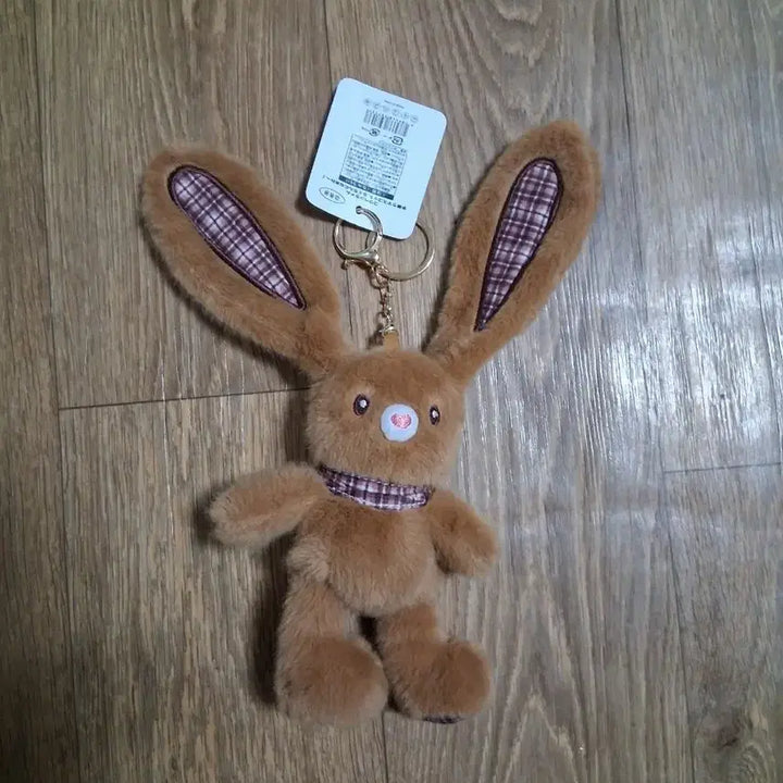 [SOLD OUT] 브라운 토끼 체크 키링 (무료배송)