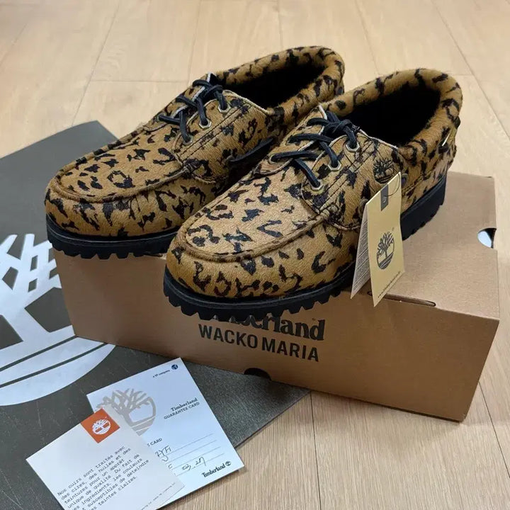[BUNJANG] Timberland x Wacko Maria 3-Eye Authentic Boat Shoes Leopard Print / [250] 팀버랜드 x 와코마리아 3 아이 어센틱 보트슈즈 레오파드