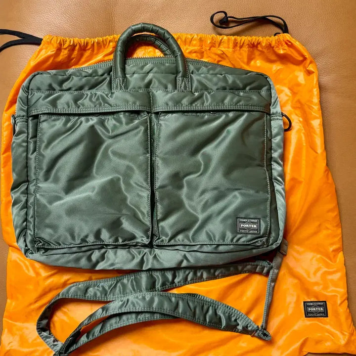 [BUNJANG] Yoshida Porter All New Tanker 2-Way Document Bag, Sage Green / 요시다포터 올 뉴 탱커 투웨이 도큐먼트백 세이지 그린