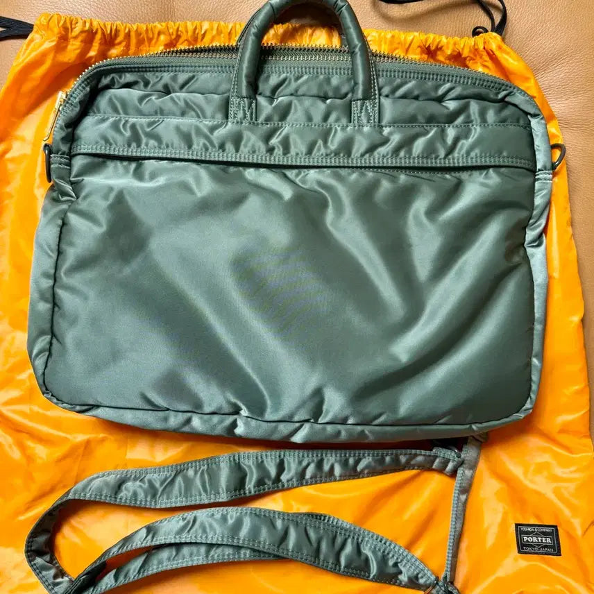 [BUNJANG] Yoshida Porter All New Tanker 2-Way Document Bag, Sage Green / 요시다포터 올 뉴 탱커 투웨이 도큐먼트백 세이지 그린