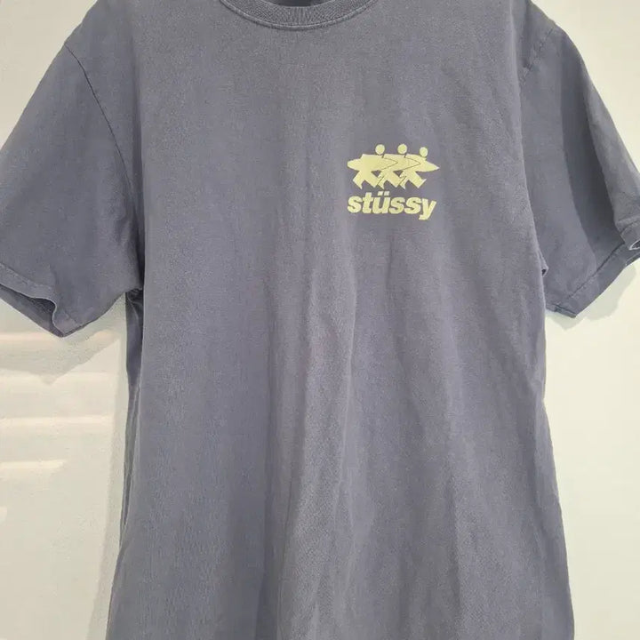 [BUNJANG] Stüssy Surfwork Pigment Dyed T-Shirt Indigo / 스투시 서프워크 피그먼트 다이드 티셔츠 인디고 사이즈100