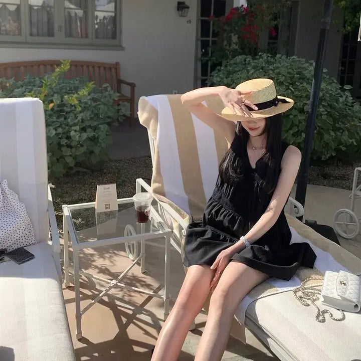 [BUNJANG] Leplaine Giselle Dress Short Black / 르플레인 지젤 원피스 숏