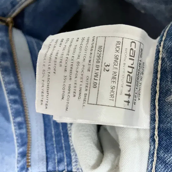 [BUNJANG] Carhartt WIP Single Knee Carpenter Work Denim Shorts / 칼하트 WIP 싱글니 카펜터 워크 데님 쇼츠 반바지