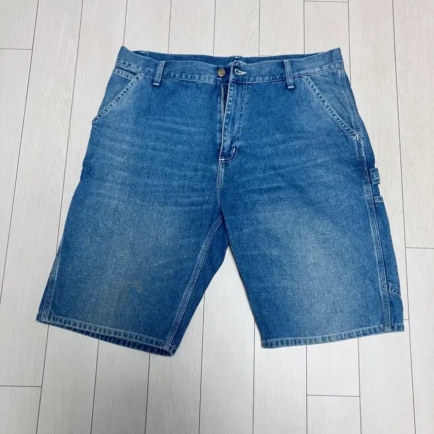 [BUNJANG] Carhartt WIP Single Knee Carpenter Work Denim Shorts / 칼하트 WIP 싱글니 카펜터 워크 데님 쇼츠 반바지