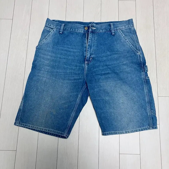 [BUNJANG] Carhartt WIP Single Knee Carpenter Work Denim Shorts / 칼하트 WIP 싱글니 카펜터 워크 데님 쇼츠 반바지