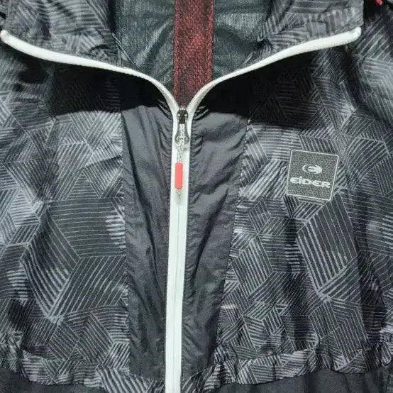 [BUNJANG] Eider Patterned Windbreaker Jacket Black M / 아이더 바람막이 자켓 블랙 패턴 M