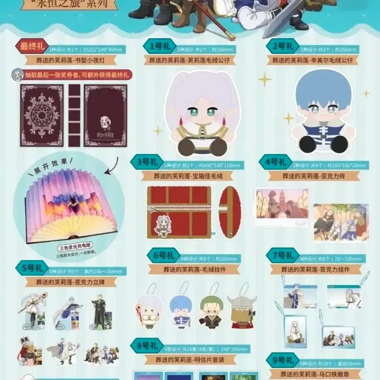 [BUNJANG] Frieren Chinese Lottery 8th Prize Scenic Postcard Set / 프리렌 중국 쿠지 8등상 엽서 전종류