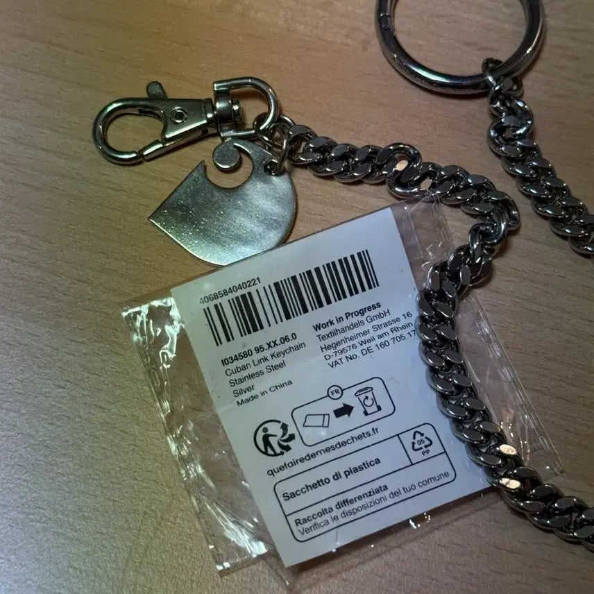 [BUNJANG] Carhartt WIP Cuban Link Keychain Stainless Steel / 칼하트 wip 쿠반 링크 키체인
