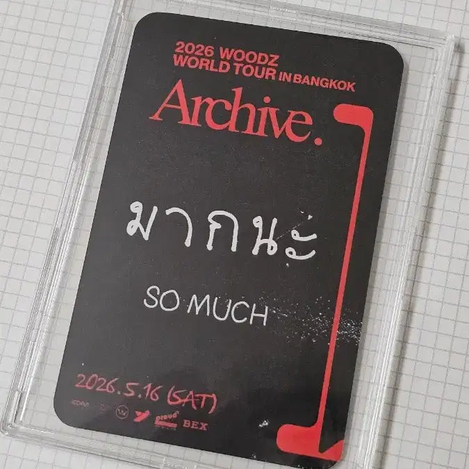 [BUNJANG] WOODZ Cho Seung Youn Bangkok Concert Official Photocard / 우즈 조승연 방콕콘서트 기념포카