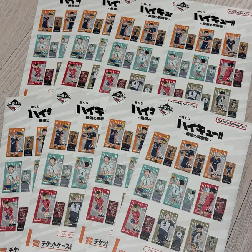 [BUNJANG] Haikyu!! Ichiban Kuji I Prize Ticket Case &amp; Clear Card Bundle Set (Sealed) / [일괄] 미개봉 랜덤) 하이큐 이치방쿠지 I상 티켓 케이스 클리어 카드