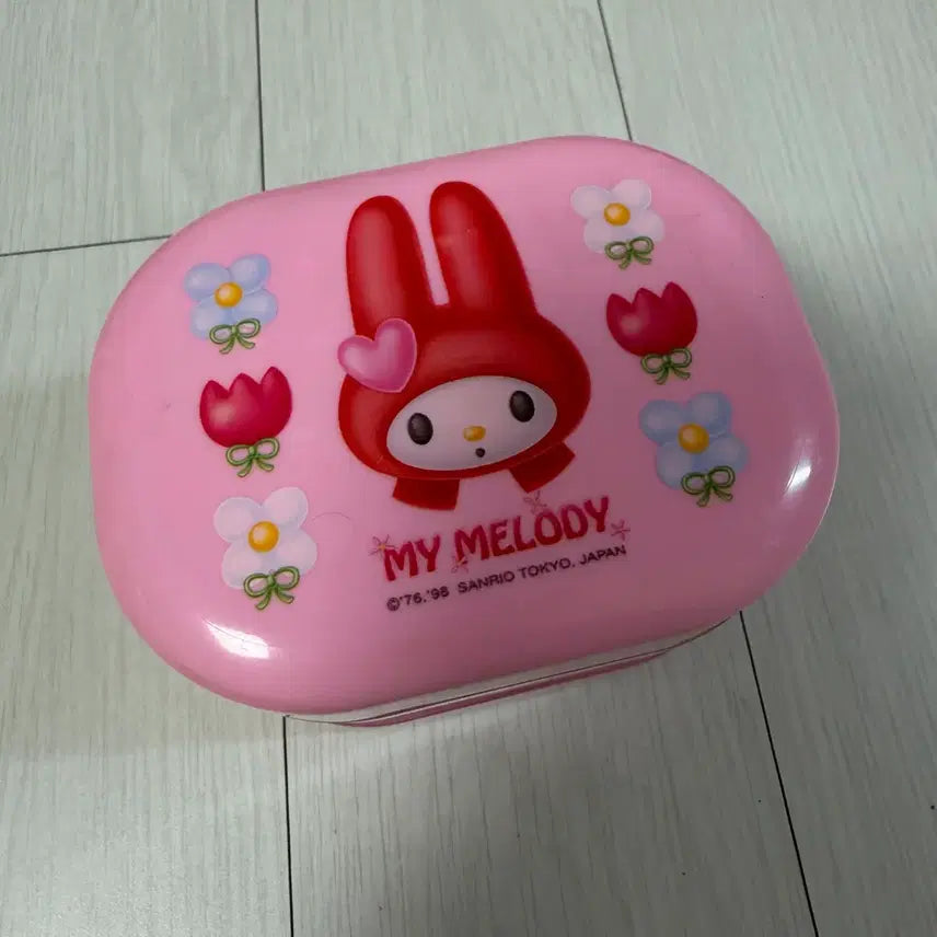 [BUNJANG] Sanrio My Melody Lunch Box / 고전 빨마 빨간 마이멜로디 마멜 도시락 보관함