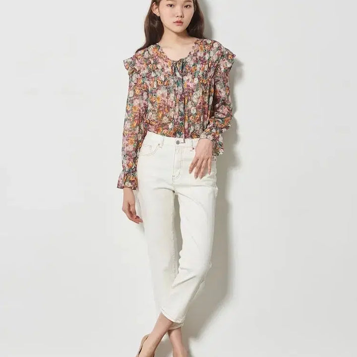 [BUNJANG] 8SECONDS Stitch Straight Pants Ivory / 에잇세컨즈(8SECONDS) 아이보리 스티치 스트레이트 팬츠