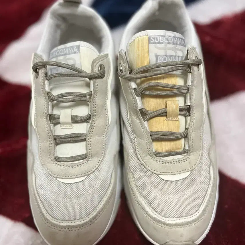 [BUNJANG] SUECOMMA BONNIE DGADA22508WHT-01 Sneakers Beige/White 240mm / 수콤마보니 스니커즈 240mm 정품