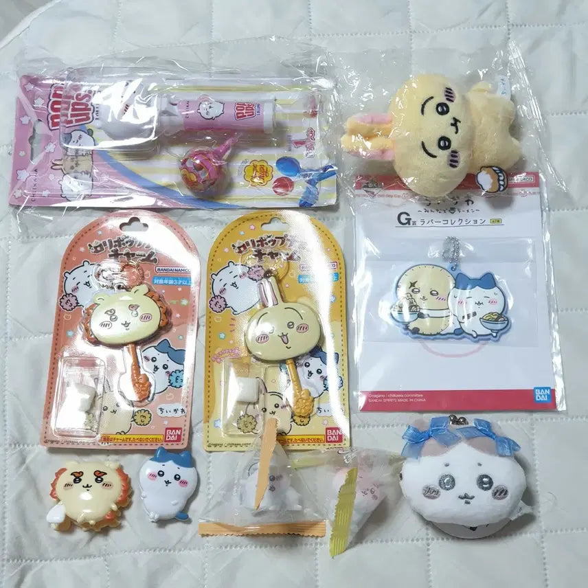 [BUNJANG] Chiikawa Usagi Hachiware Shisa Chocolate Charm Candy Plush Ribbon Wallet Kuji Bundle Set / 치이카와 우사기 하치와레 시사 일괄 초콜릿참 사탕 누이 리본지갑 쿠지