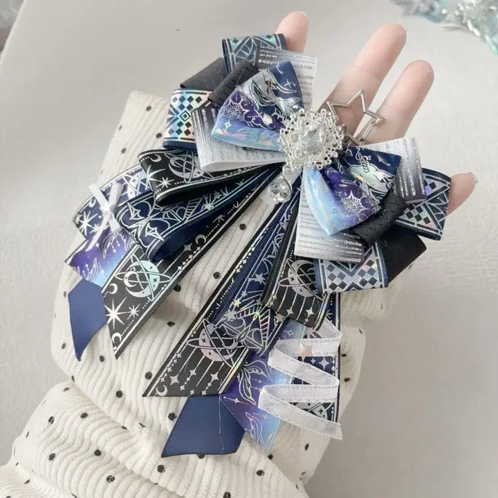 [BUNJANG] Handmade Charm Holder - Black Denim / 응원봉 이타백 참장식 흑청색