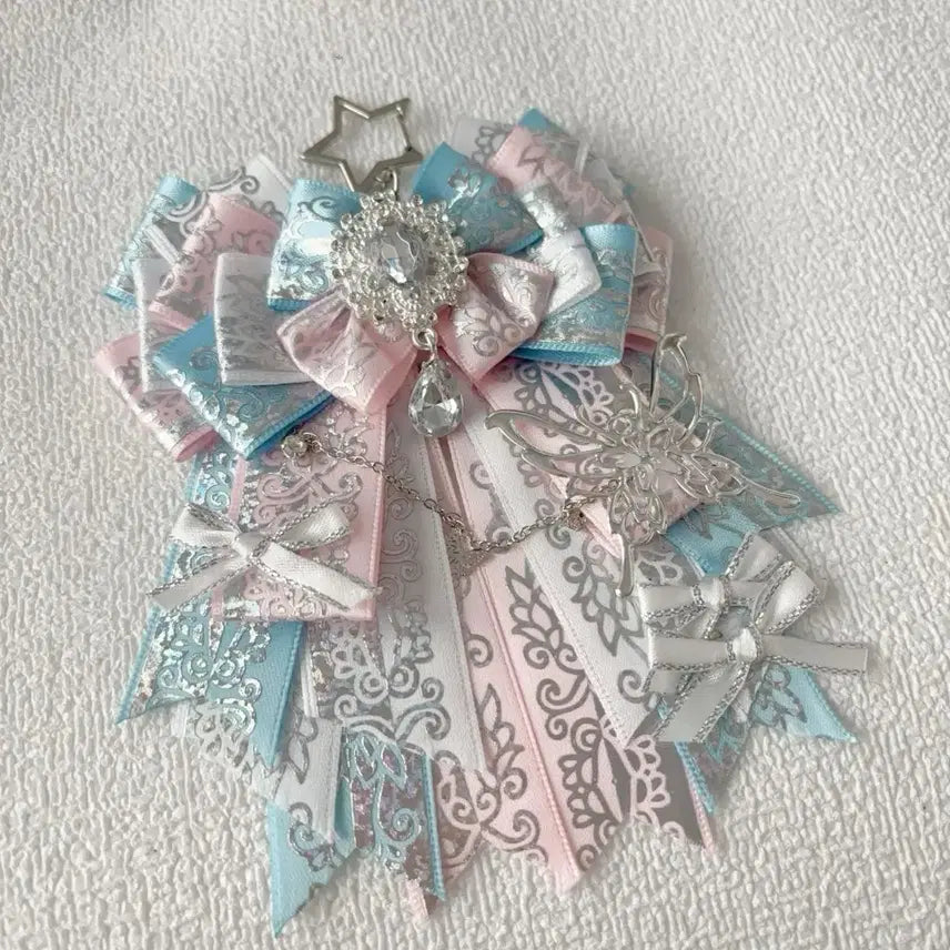 [BUNJANG] Handmade Charm Holder for Lightstick / Bag (Blue/Pink) / 응원봉 이타백 참장식 블루핑크