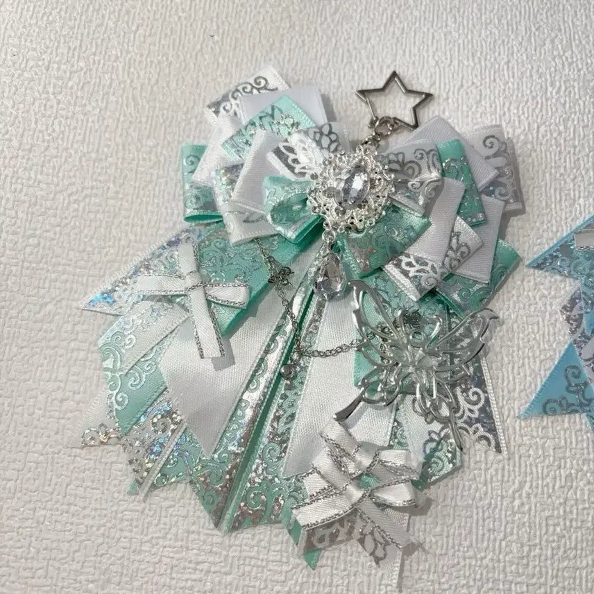 [BUNJANG] Handmade Mint Color Bong Charm for Lightstick / 응원봉 이타백 참장식 민트