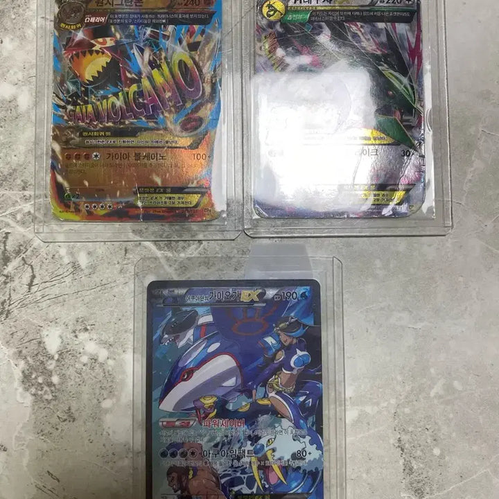 [BUNJANG] Pokemon Card Groudon Kyogre Rayquaza ex / 포켓몬카드 그란돈 레쿠쟈 아쿠아단의 가이오가 ex