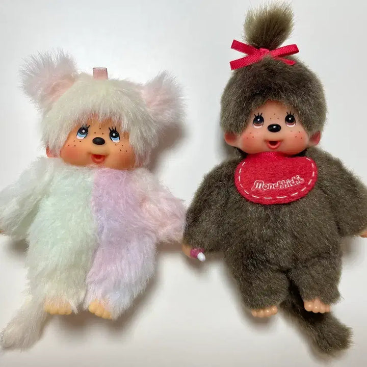 [BUNJANG] Monchhichi Mini Keyring Bundle Set (2 Types) / 일괄) 몬치치 미니 키링 홍콩 타이다이 2종 세트