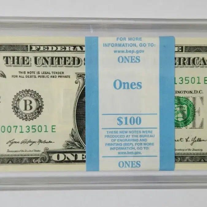 [BUNJANG] US 2021 $1 "007" Point Banknotes Bundle / 미국 2021년 1달러, 007포인트 다발 {지폐}