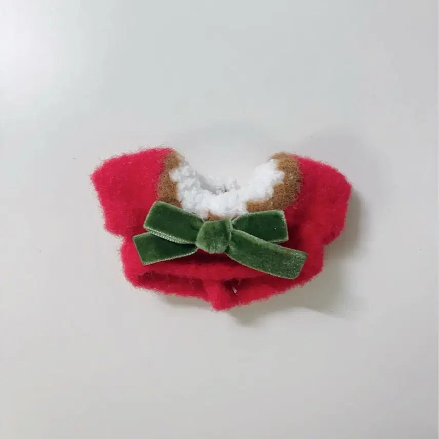 [SOLD OUT] 10cm인형옷 수제뜨개니트옷 사과색