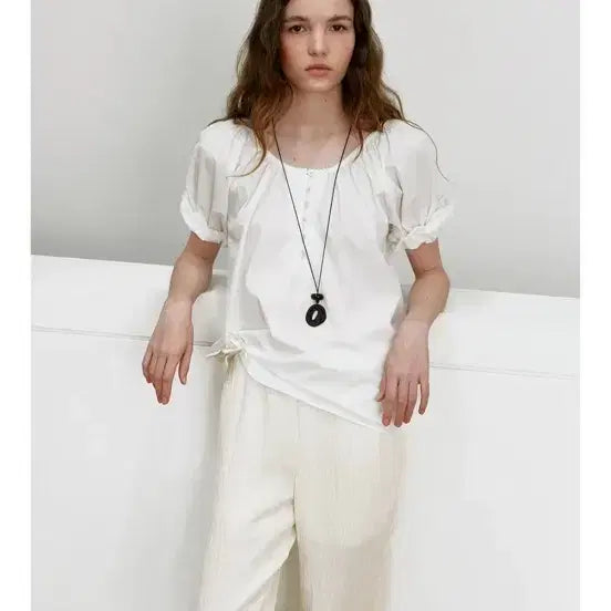 [BUNJANG] Rebold Shirring Blouse / 리볼드 블라우스  it shirring blouse