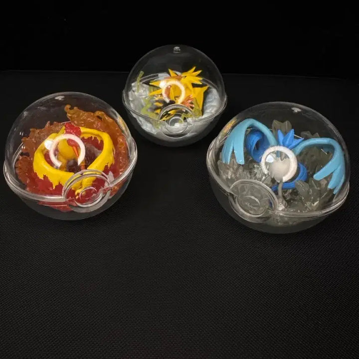 [BUNJANG] Pokemon Re-Ment Terrarium Gen 1 Legendary Pokemon (Articuno, Zapdos, Moltres) / 포켓몬 리멘트 테라리움 1세대 전설위포켓몬(프리져,썬더,파이어)