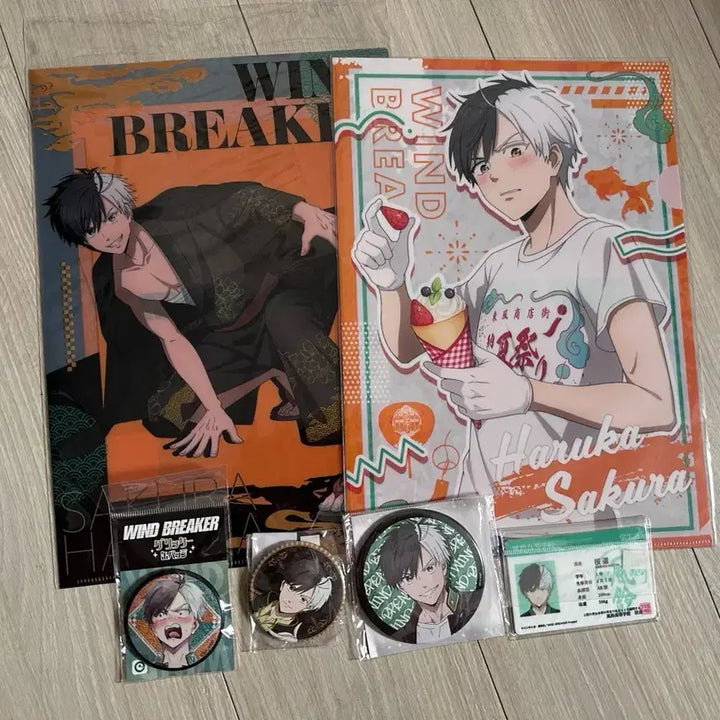 [BUNJANG] WINBRE Sakura Haruka Clear File, Can Badge, Student ID Bundle Set / 윈브레 사쿠라 하루카 클리어파일 캔뱃지 학생증