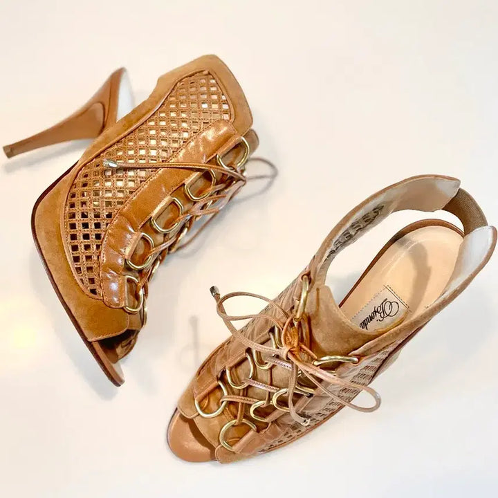 [BUNJANG] Bionda Castana Mesh Leather High Heel Sandals / Bionda Castana 매쉬 레더 하이힐 샌들 36.5 (230정도)