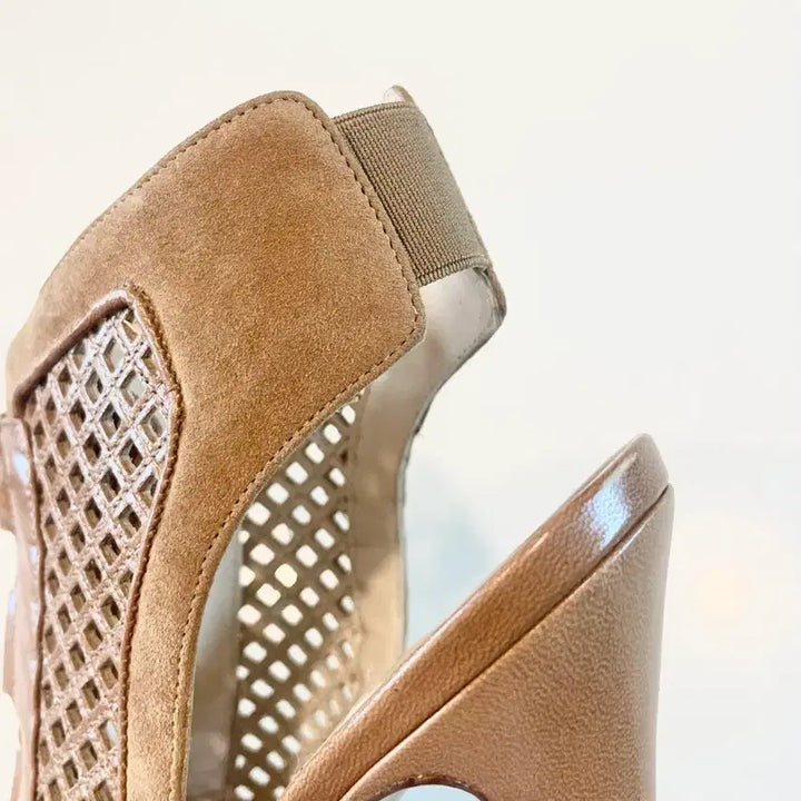 [BUNJANG] Bionda Castana Mesh Leather High Heel Sandals / Bionda Castana 매쉬 레더 하이힐 샌들 36.5 (230정도)