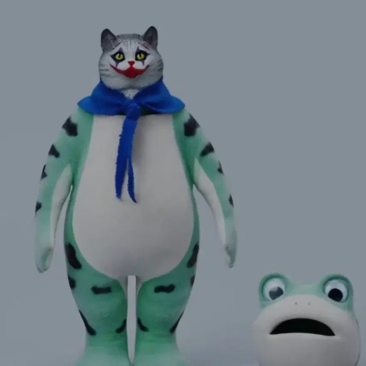 [BUNJANG] JXK Frog Alba Cat Figure / jxk 개구리 알바 고양이 피규어