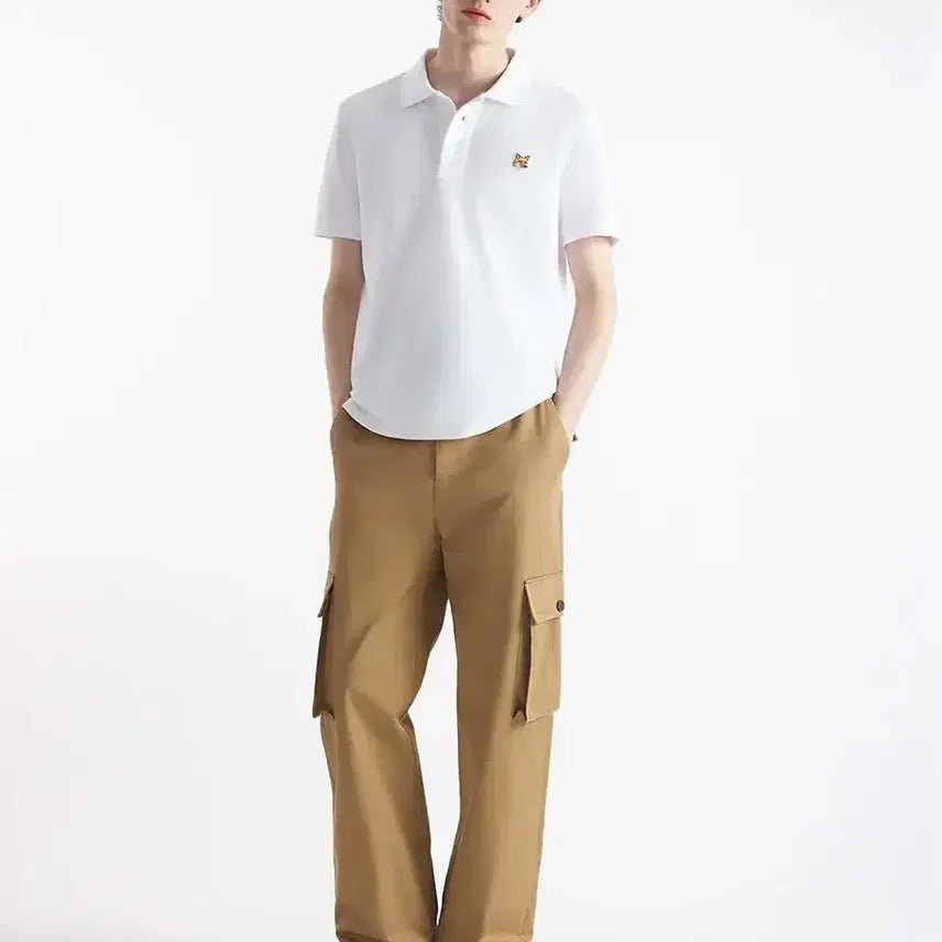 [BUNJANG] Maison Kitsune Fox Head Classic Short Sleeve Polo Shirt / 메종 폭스헤드 클래식 카라반팔티