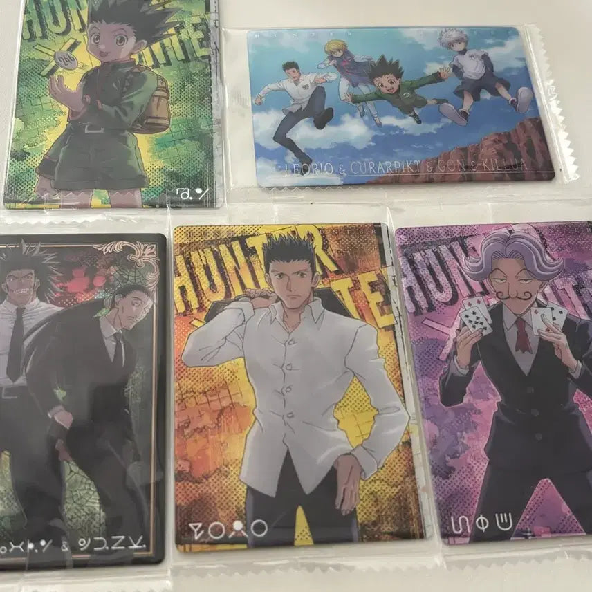 [BUNJANG] Hunter x Hunter Set 4 Wafer Card Bundle (5 Types) / 헌터X헌터 카드 4탄 식완 웨하스 카드 일괄 5종