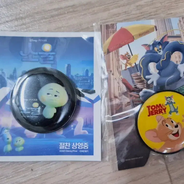[BUNJANG] Disney Pixar Soul &amp; Tom and Jerry Character Grips (Set of 2) / 영화 소울,톰과제리 그립톡