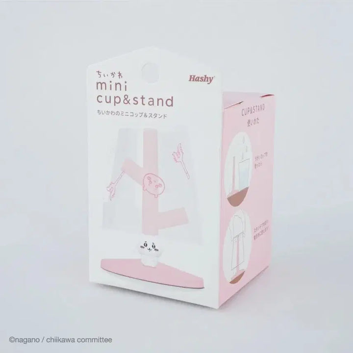 [BUNJANG] Chiikawa Mini Cup &amp; Stand Pink (Unsealed) / 단순개봉미사용)치이카와 미니 컵앤스탠드 핑크